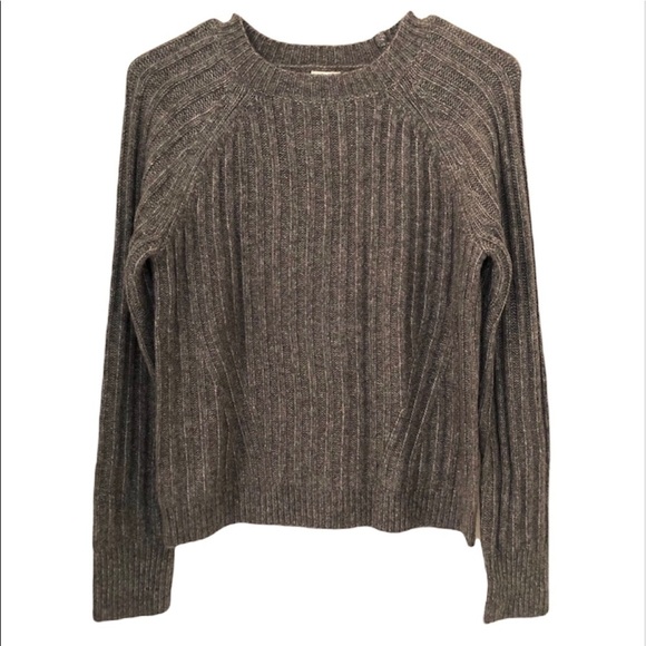 a new day Sweaters - 2/$15 A New Day -Gray Ribbed Knit Sweater Crewneck Long Sleeve Pullover Size XS
